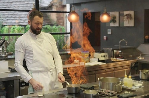 Chef Cooking Fire Kitched MED