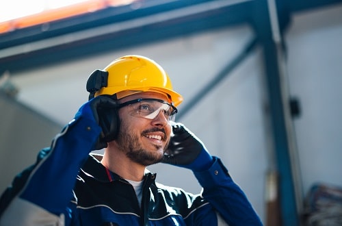 Happy Worker Wearing Helmet iStock miniseries
